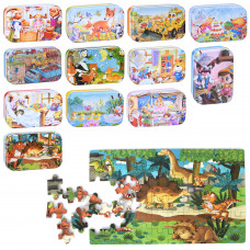 Дерев.гра Пазли 60дет, в метал. кор. MD1882