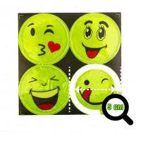 Наліпки світловідбивні Смайл (4шт) d=5см, 100
