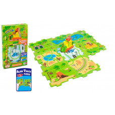 ПОТЯГ завод+діно, їздить пазлами 3D!, кор.20*31см XZ-522