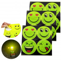 Наліпки світловідбивні Смайл (4шт) d=6, 5см, 101