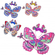 Набір аксес Крила метелика 45*37см, обруч, чарів.палочк, YG0314