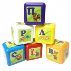 Кубики пл. "Абетка" 9шт 15*15см BAMSIK 028/4
