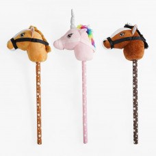 Коник мякий на дер.палиці 70см, звук! С 64277