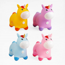 Мяч/стрибун 4види, Єдиноріг, пакет С 60273