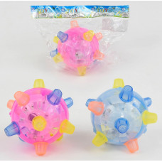 Мяч-стрибун пласт, муз, світ, в пакете 13см FJ 9385