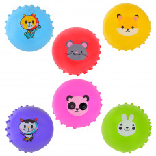 Мяч гумовий з шипами 10см 25гр, ціна за 3шт в сітці, RB20309