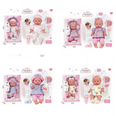 Пупс функц.звук, сміх, скл.очі, аксес, 4вид.33смкор.А930C/D/E/G