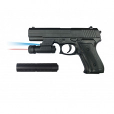 Пістолет з пульками VIGOR, лазер, синій світ, глуш, кор 035В