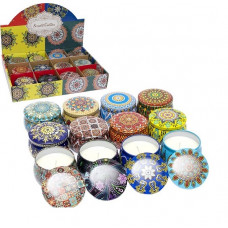 Свічка ароматизована у мет.баночці, 8649