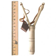 Рогатка дерево светлая/темная 15см 150-01-010