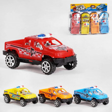 Набір машин інерц 4шт, пакет 21*15см 930-29С